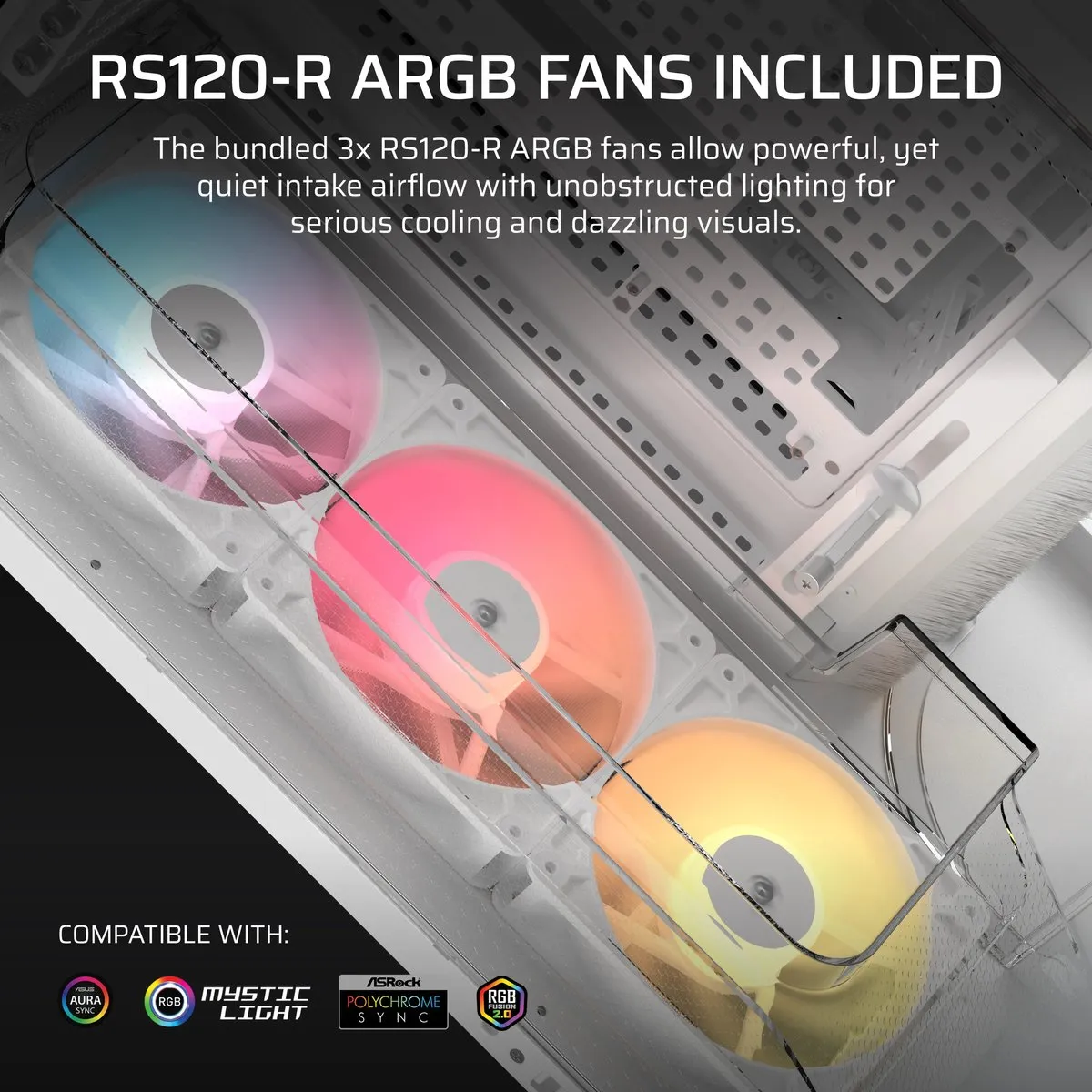 Corsair AIR 5400 RS-R ARGB Midi Tower - Wit