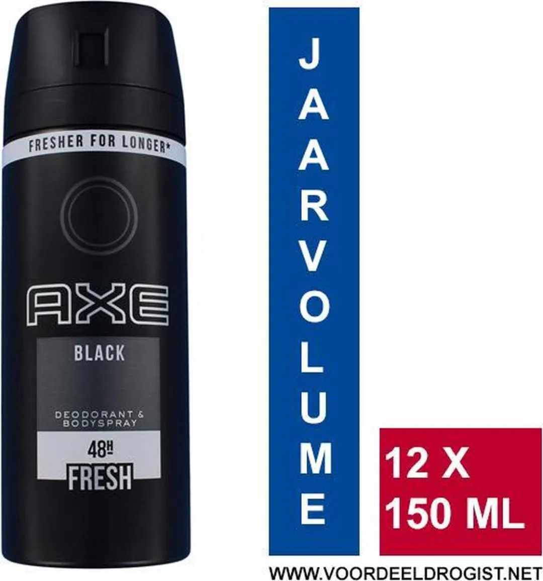 Axe Black Deospray 150ml - 12 Stuks