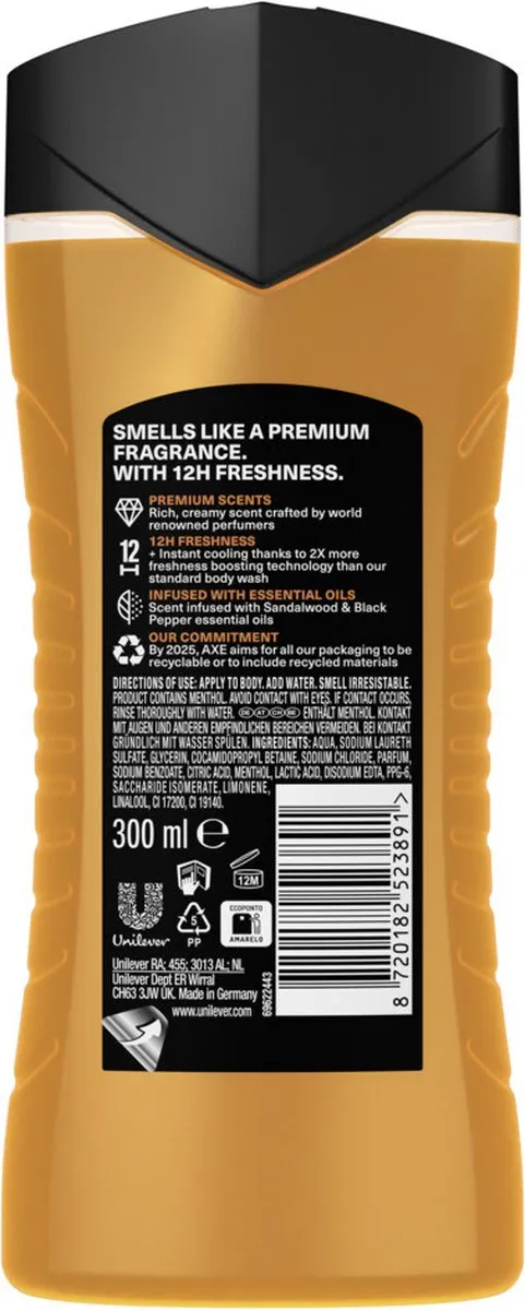 Axe Copper Santal Douchegel - 12x300ml