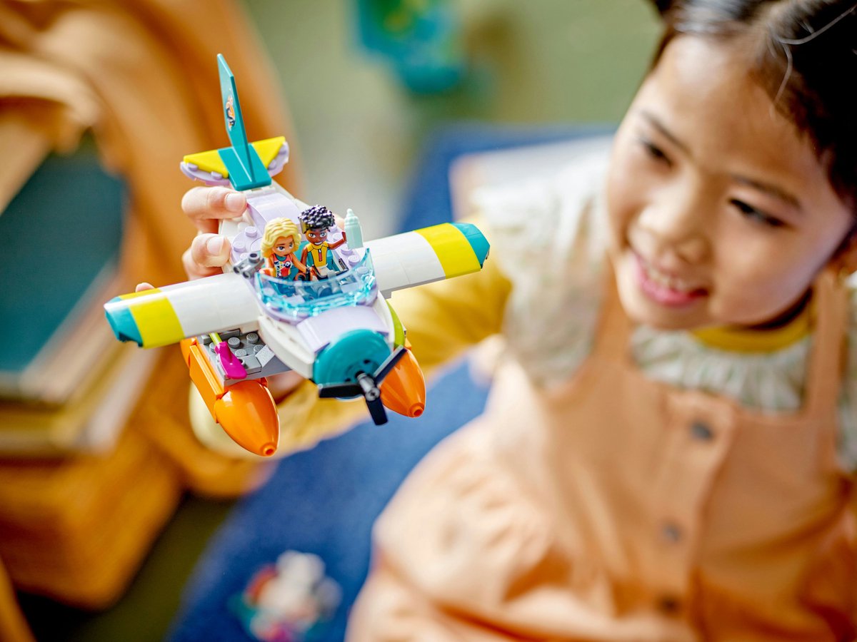 LEGO Friends Reddingsvliegtuig op zee Vliegtuig Speelgoed en Dieren Figuren Set - 41752