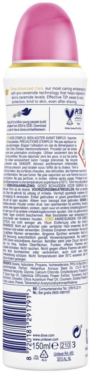 Dove Deodorant Spray Granaatappel & Citroenverbena 150ml - 15 Stuks