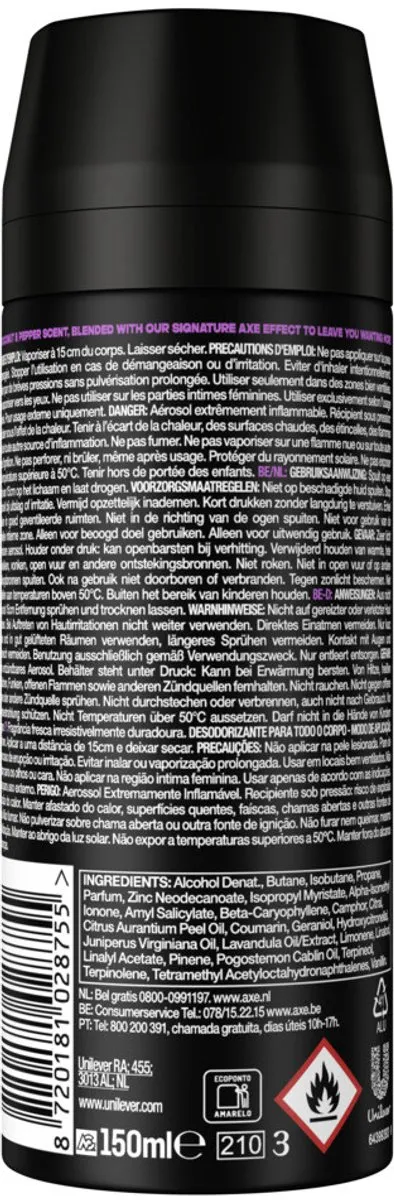 Axe Deodorant Bodyspray Excite 150ml