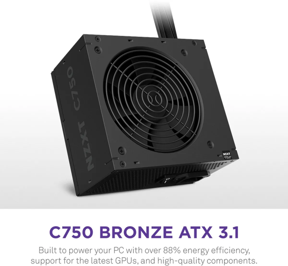 NZXT C750 Bronze ATX 3.1 Voeding - 750W - Zwart