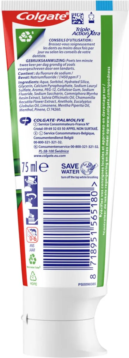 Colgate Triple Action Extra Fresh Tandpasta