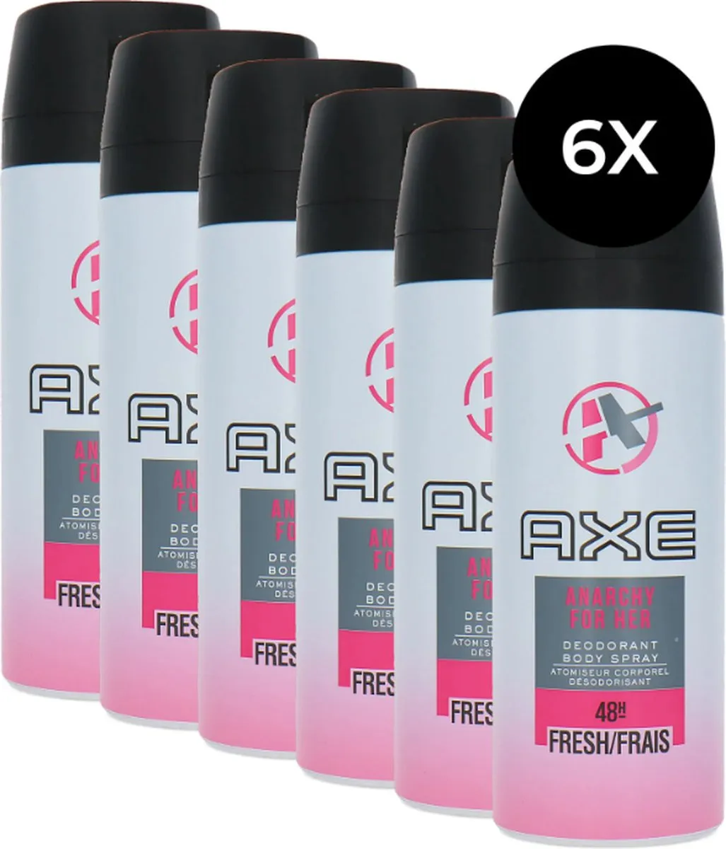 Axe 48H Fresh Deodorant Spray Anarchy For Her - 6x150ml