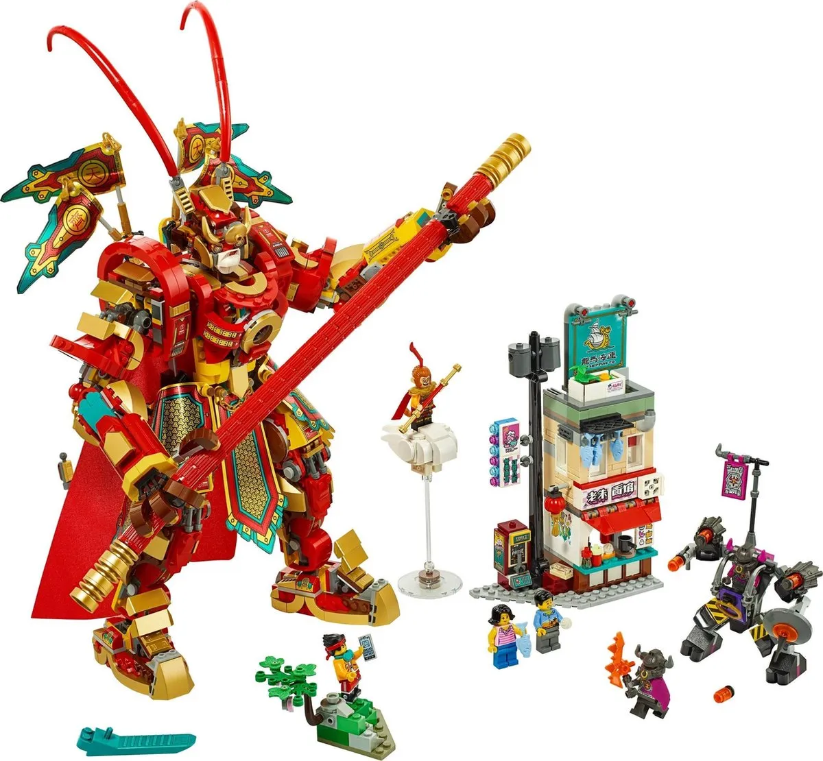 LEGO Monkie Kid Mechakrijger 80012 - 1629 Stukken - 6 Minifiguren - afbeelding 2 van 4