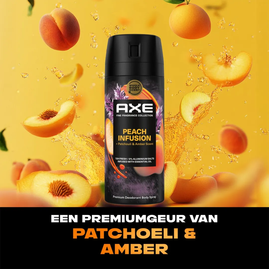 Axe Fine Fragrance Collection Peach Infusion Bodyspray - 6x150ml