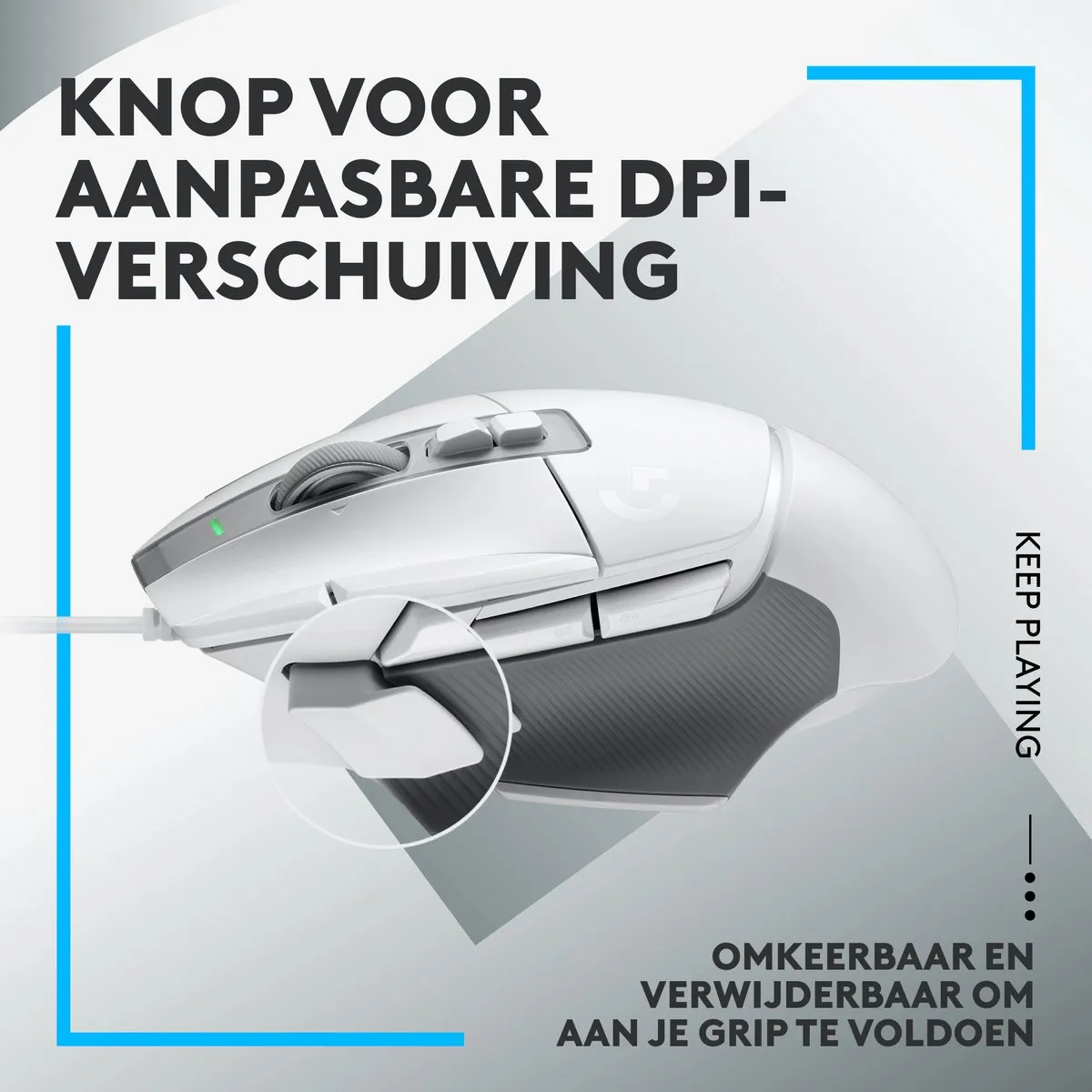 Logitech G502 X - Bedrade Gaming Muis - Rechtshandig - Optisch - Wit