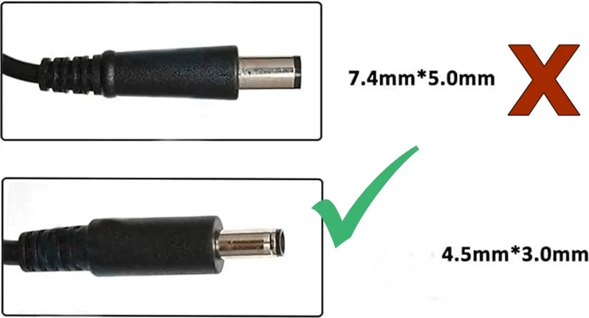 Dell 65W AC Adapter 450-AECL - Zwart