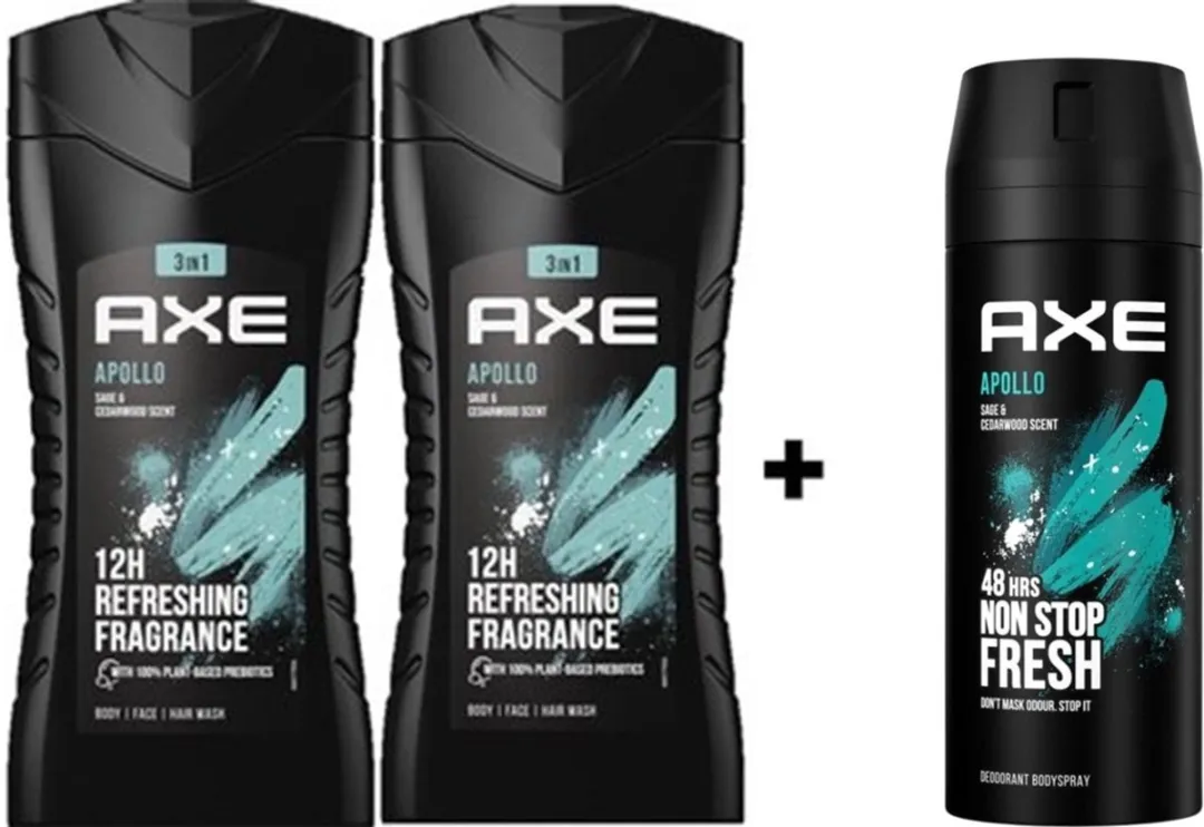 Axe Apollo Douchegel & Deo Spray Set - 800ml
