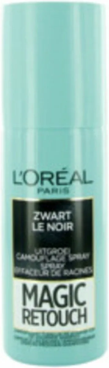 L'Oréal Excellence Crème 1 Zwart + Magic Retouch Uitgroeispray 75ml - 2 Stuks