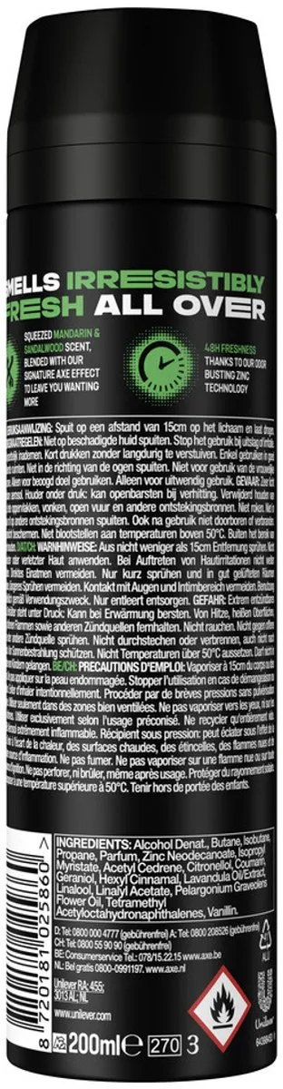 Axe Africa Deodorant Spray 200ml - 3 Stuks