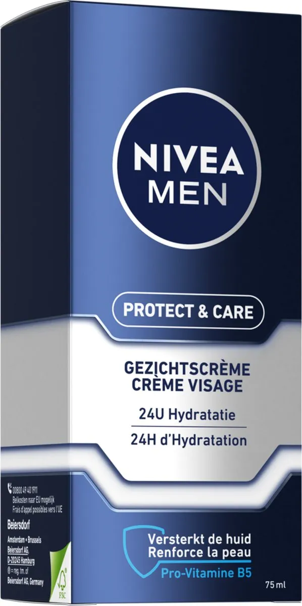 NIVEA MEN Protect & Care Hydraterende Gezichtscrème 75ml - 2 Stuks - afbeelding 2 van 6