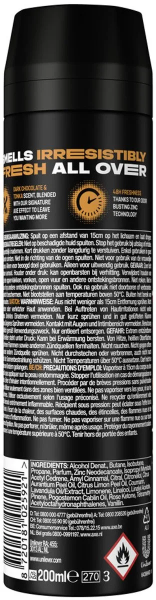 Axe Dark Temptation Deo Spray 200ml - 24 Stuks