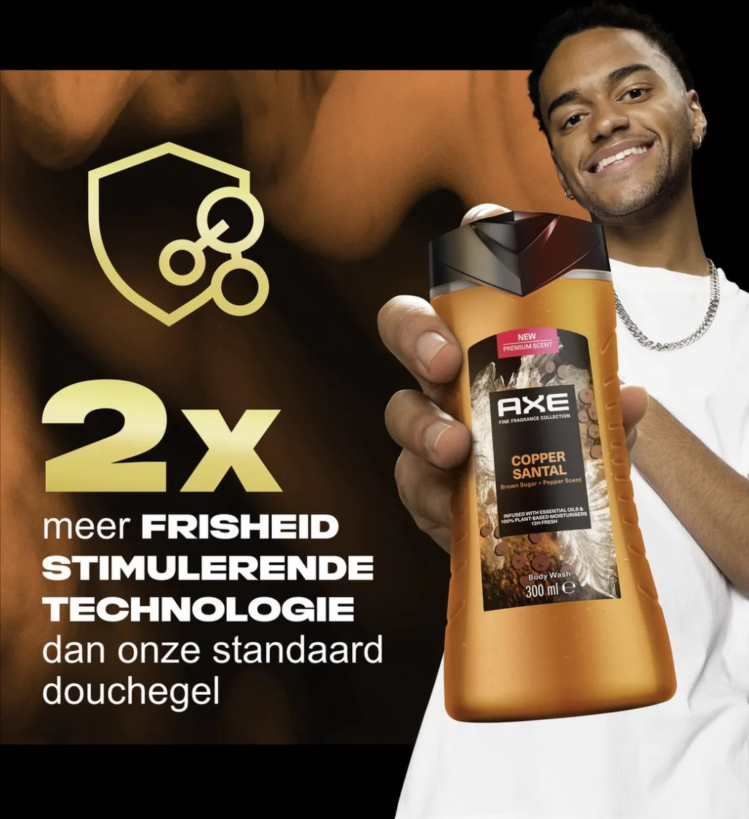 Axe Copper Santal Douchegel - 4x300ml