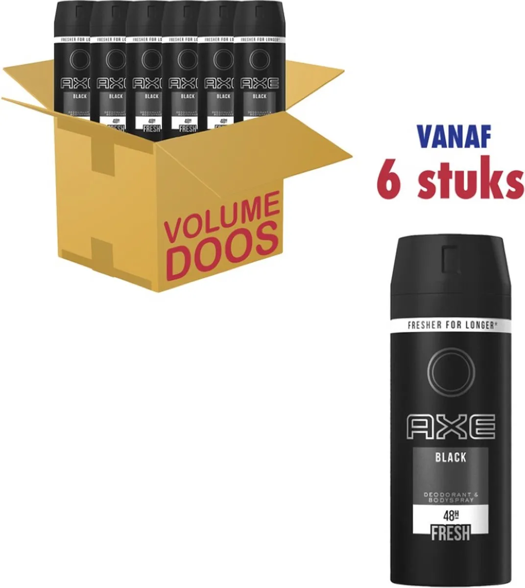 Axe Black Bodyspray - 6x150ml