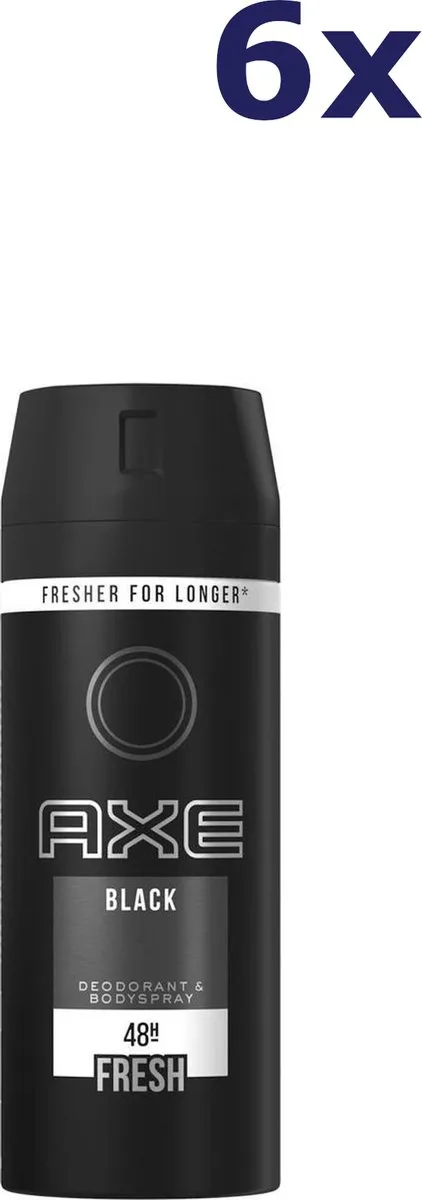 Axe Black Bodyspray - 6x150ml