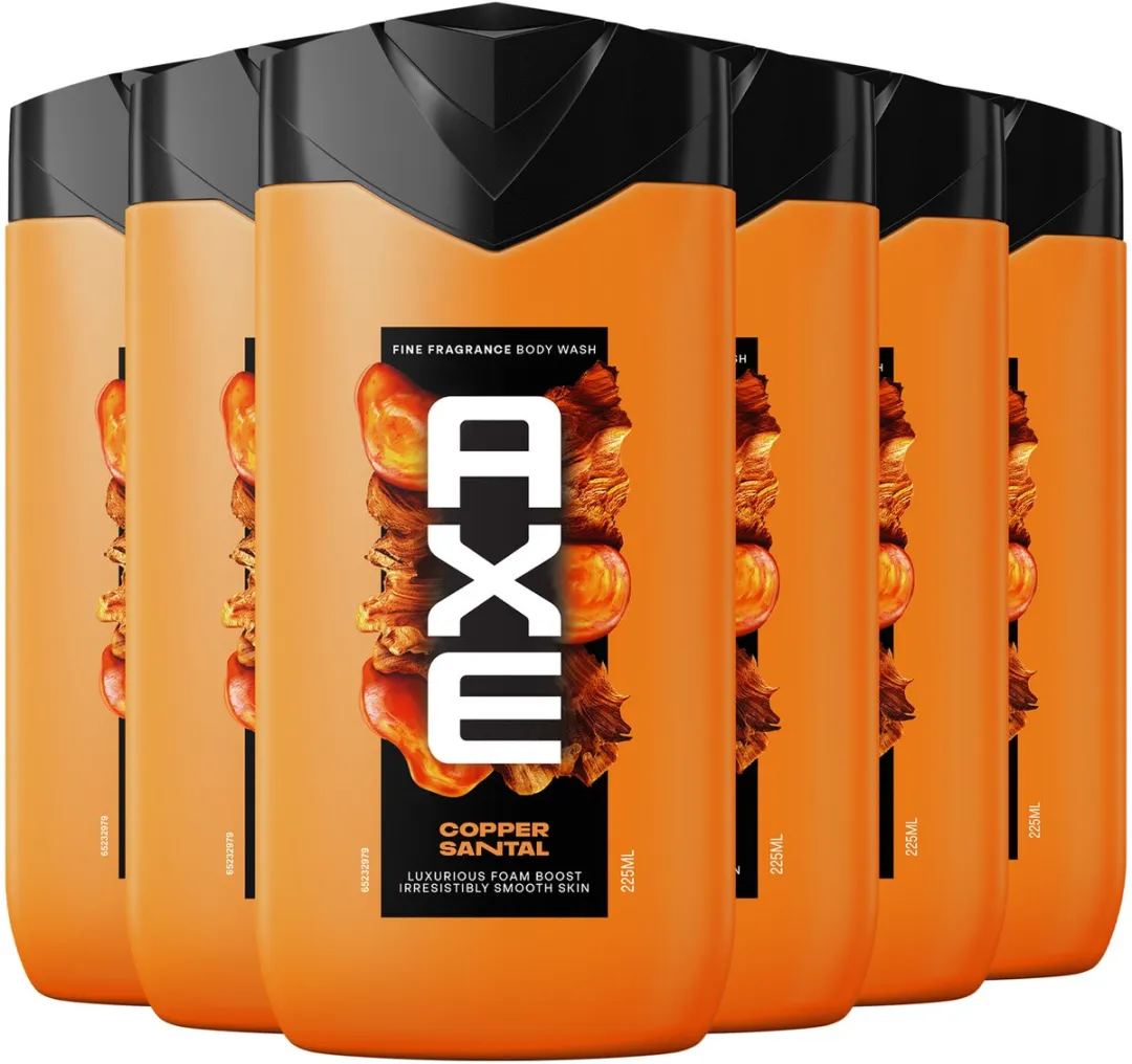 Axe Fine Fragrance Collection Copper Santal Douchegel - 6x225ml