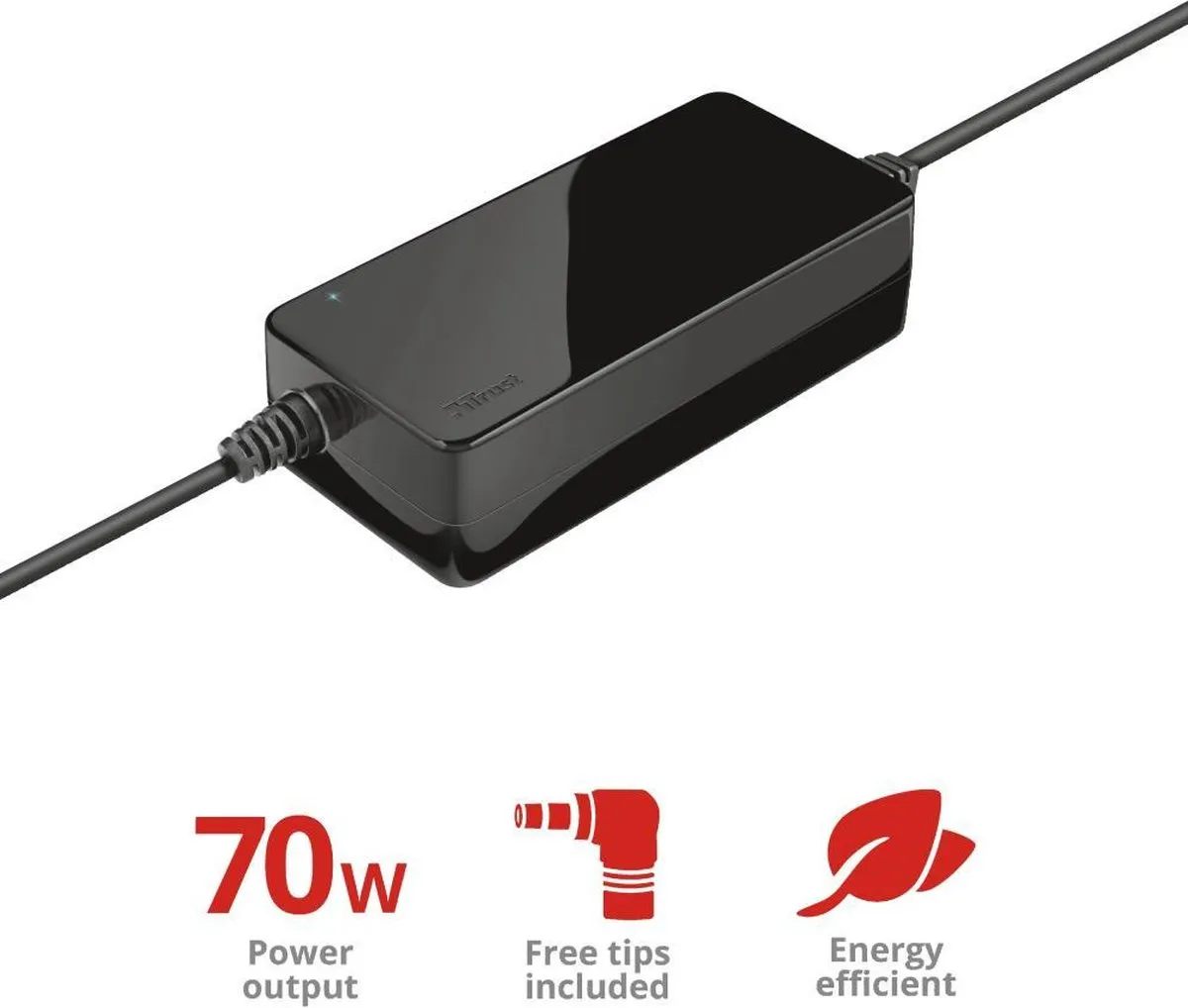 Trust Primo 70W 22141 Laptop Lader - 70W - Zwart