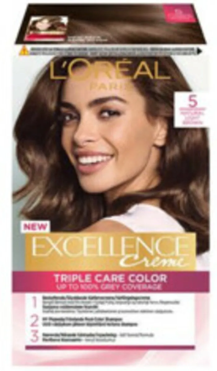 L'Oréal Excellence Crème 5 Lichtbruin + Magic Retouch Spray 75ml - 2 Stuks