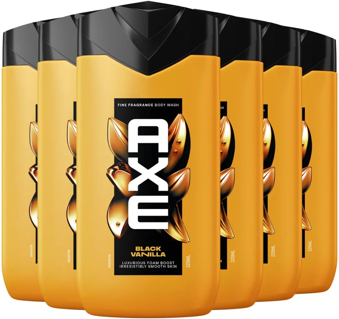 Axe Black Vanilla Douchegel - 6x225ml
