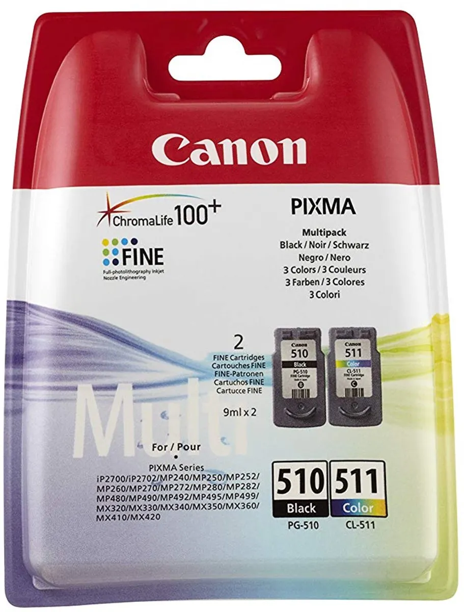 Canon PG-510/CL-511 Inktcartridges - 220 Pagina's