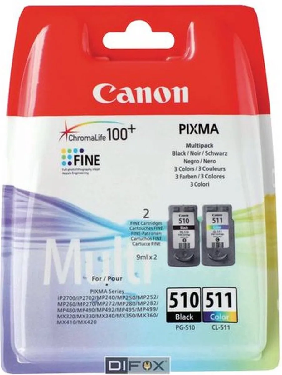 Canon PG-510/CL-511 Inktcartridges - 220 Pagina's