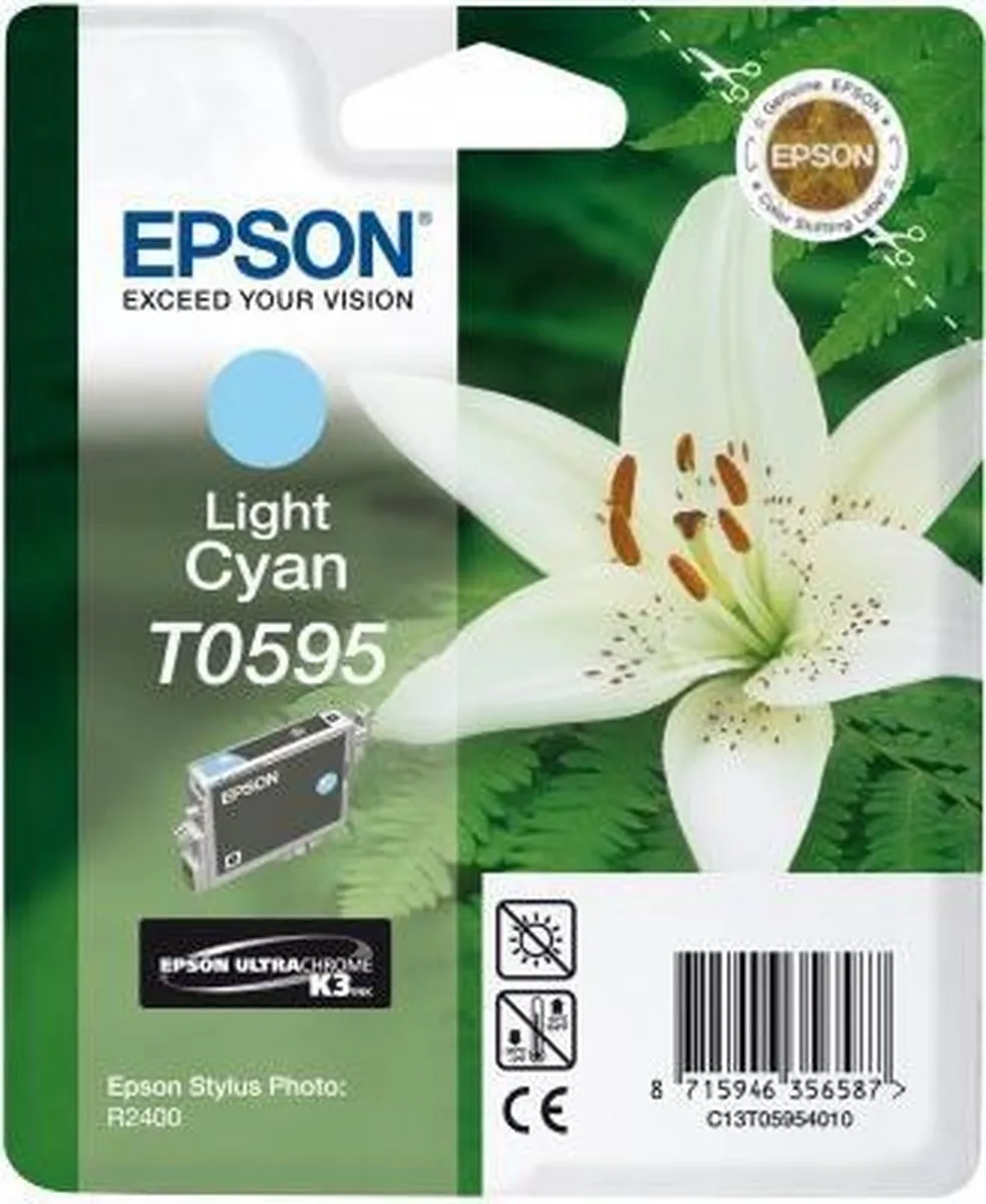 Epson T0595 Inktcartridge Licht Cyaan - 520 pagina's