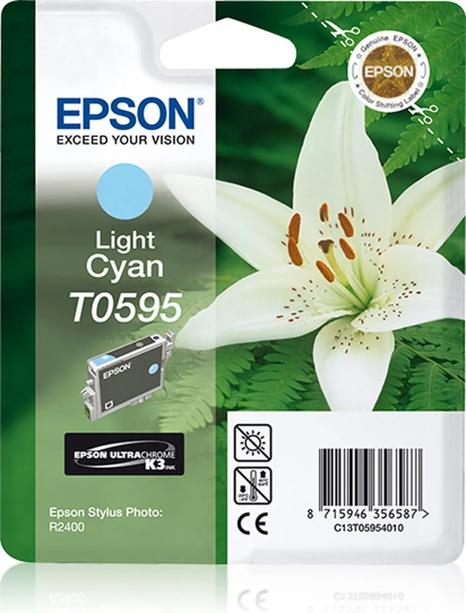 Epson T0595 Inktcartridge Licht Cyaan - 520 pagina's