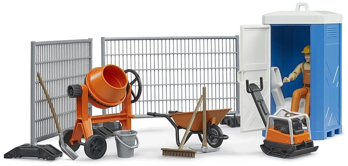 Bruder Bworld Bouwset Betonmolen en Dixie - 13 Onderdelen - Multi
