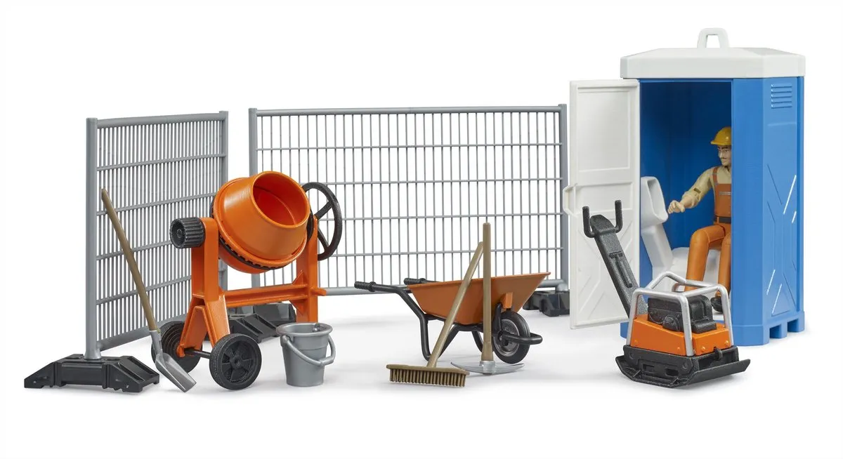 Bruder Bworld Bouwset Betonmolen en Dixie - 13 Onderdelen - Multi