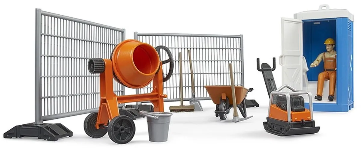 Bruder Bworld Bouwset Betonmolen en Dixie - 13 Onderdelen - Multi