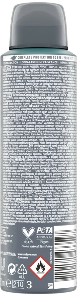 Dove Men+Care Deodorant Spray Eucalyptus & Mint 150ml - 25 Stuks