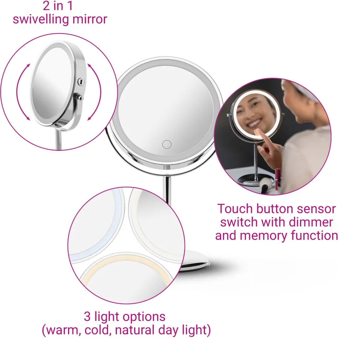 Medisana CM 844 Cosmetica Spiegel - 7x Vergroting - Zilver