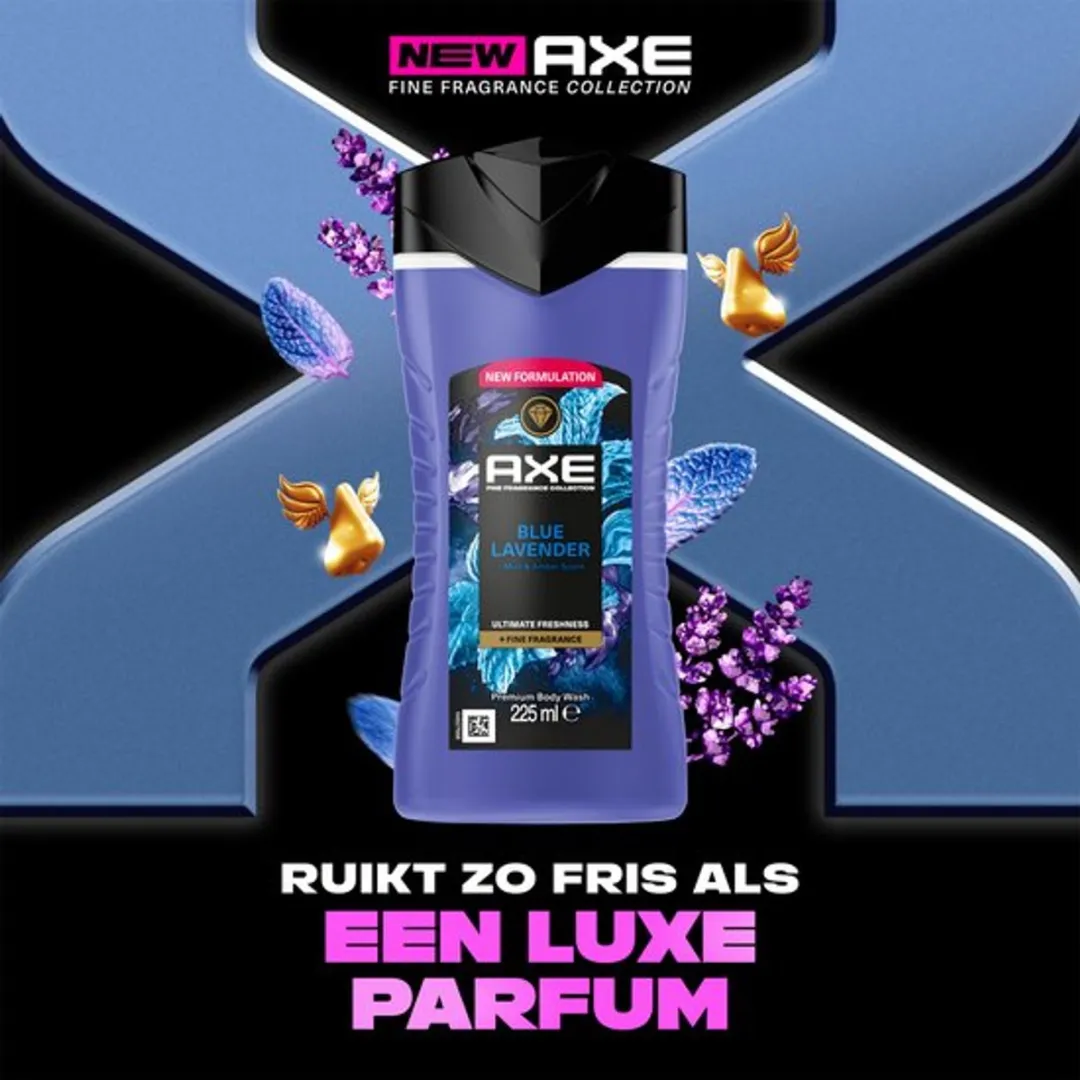 Axe Blue Lavender Douchegel & Deo Spray - 225ml - 4 Stuks