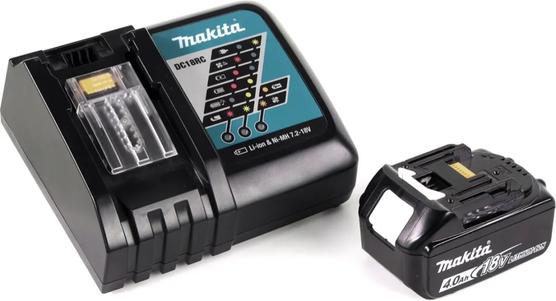 Makita DGA 511 RM1J Haakse Slijper 18V - 125mm - 1x 4.0Ah Accu + Lader