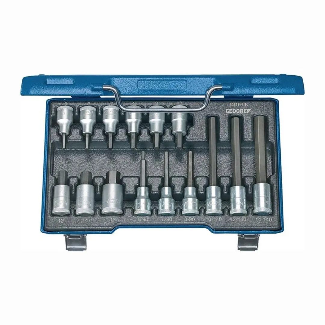 Gedore 6129360 Dopsleutel-bitinzetset 1/2" 15-delig