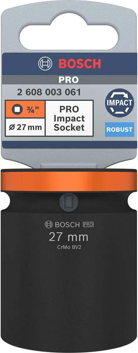 Bosch Professional Slagmoerdoos 27mm 3/4" - 2608003061 - Oranje/Zwart