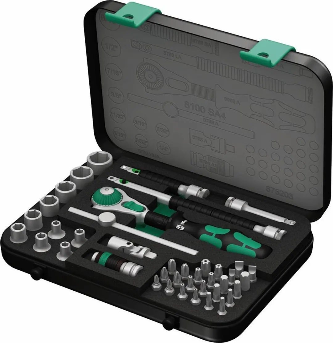 Wera 8100 SA 4 Zyklop Dopsleutelset 1/4"