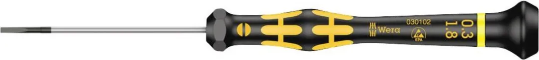 Wera 1578 A ESD Platte Schroevendraaier 1.8mm - 60mm - Kleurloos