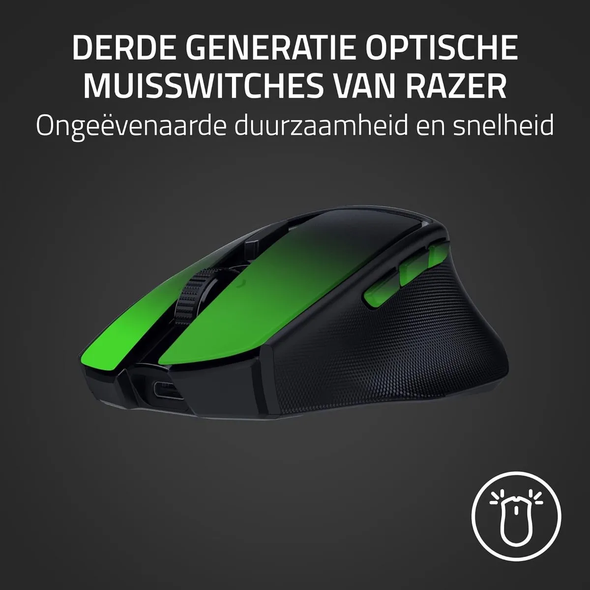 Razer Basilisk Mobile RZ01-04310100-R3G1 Draadloze Gaming Muis - 18.000 DPI - Zwart - afbeelding 6 van 6