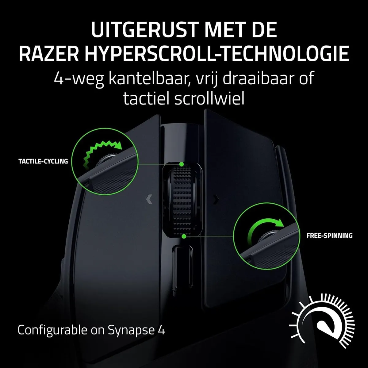 Razer Basilisk Mobile RZ01-04310100-R3G1 Draadloze Gaming Muis - 18.000 DPI - Zwart