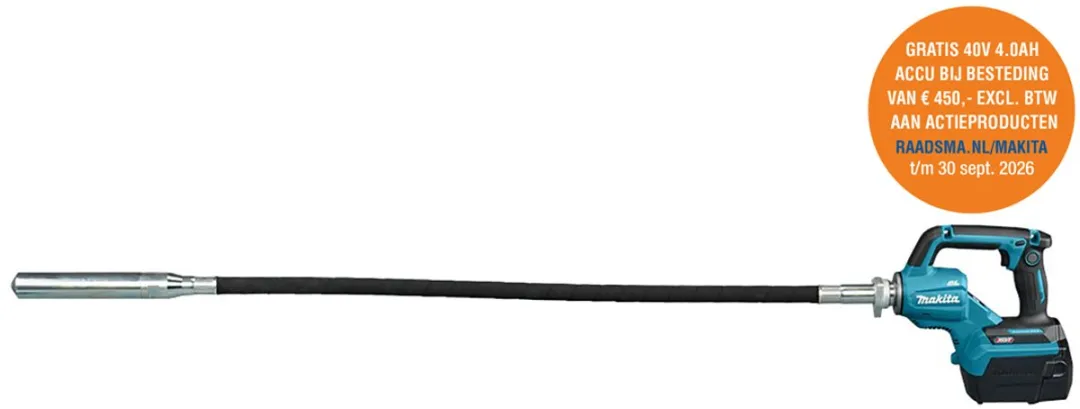 Makita VR004GM101 Accu Betontrilnaald 38x1200mm XGT 40V