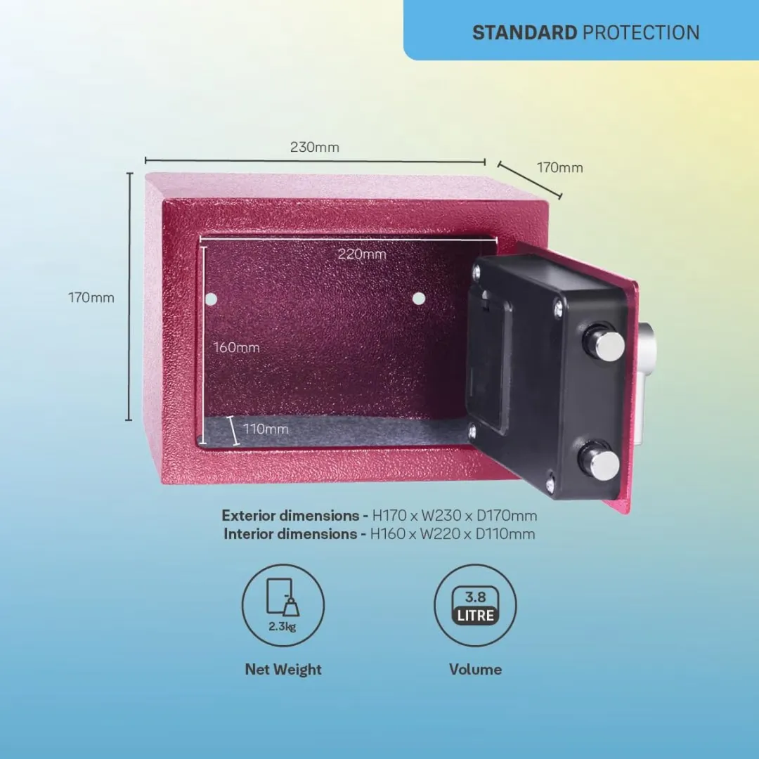 Yale Elektronische Kluis DB2 Mini - Roze