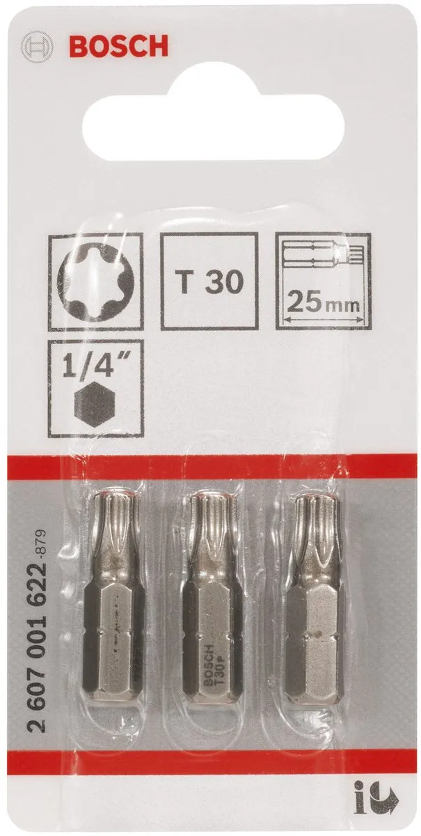 Bosch T30 Extra-hard Bit 25mm - 3 Stuks