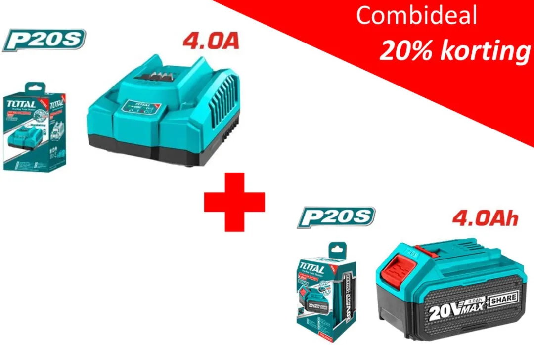 Total P20S Combideal Lithium-ion Lader + Accu 4000mAh