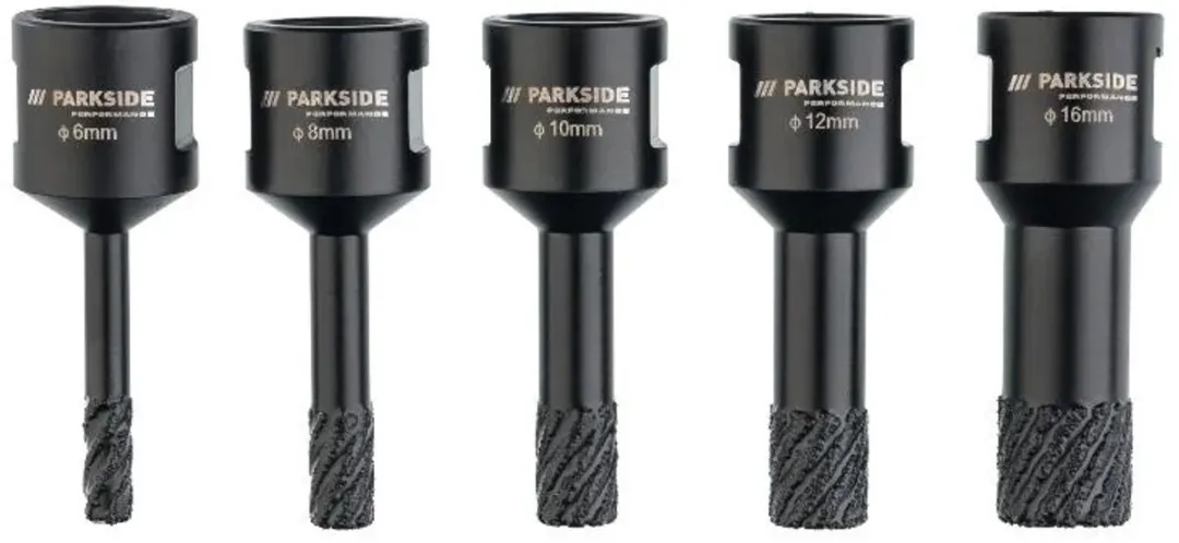 Parkside Diamant Boorkronen 5 Stuks - Steen