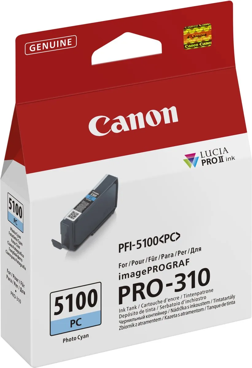 Canon PFI-5100 Foto Cyaan Inktcartridge