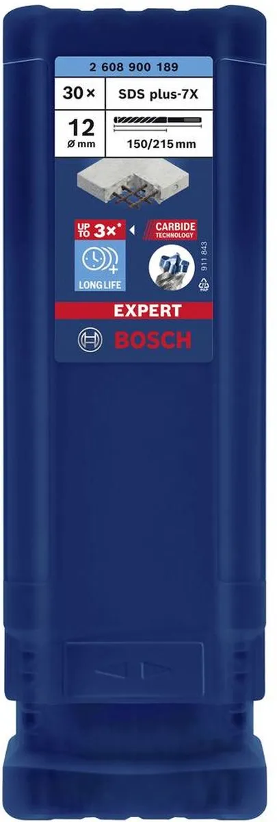 Bosch Professional EXPERT SDS plus-7X Hamerboor 12mm - 30 Stuks - afbeelding 6 van 6