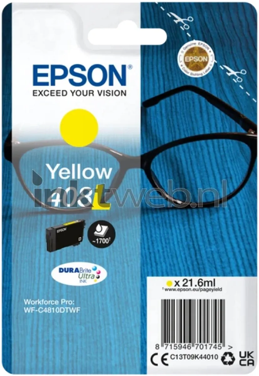 Epson 408L Geel Inktcartridge